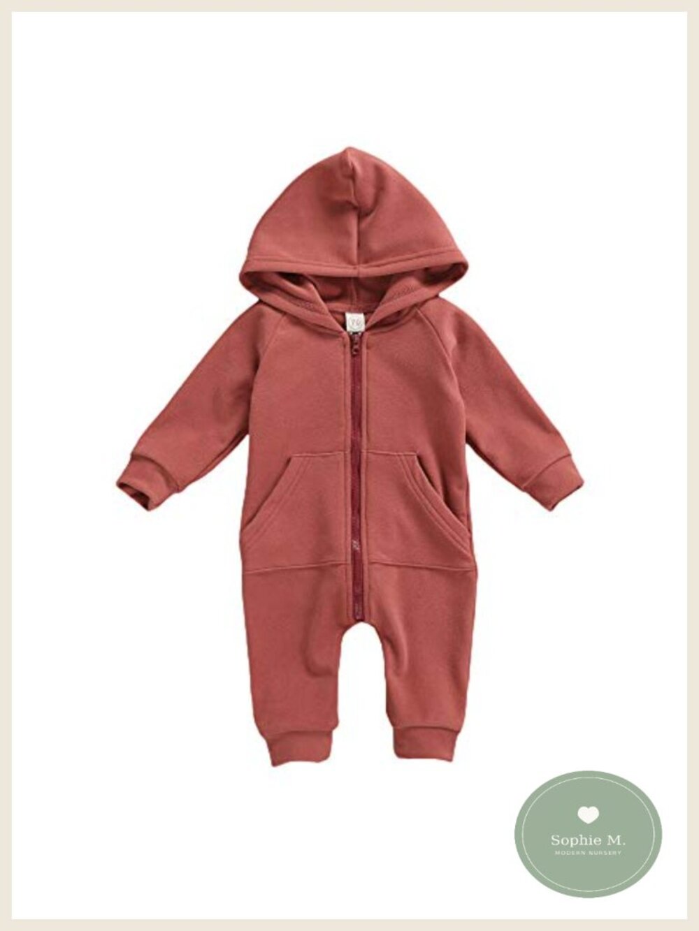 Infant Baby Hooded Zipper Jumpsuit Romper Cotton Long Sleeve Unisex